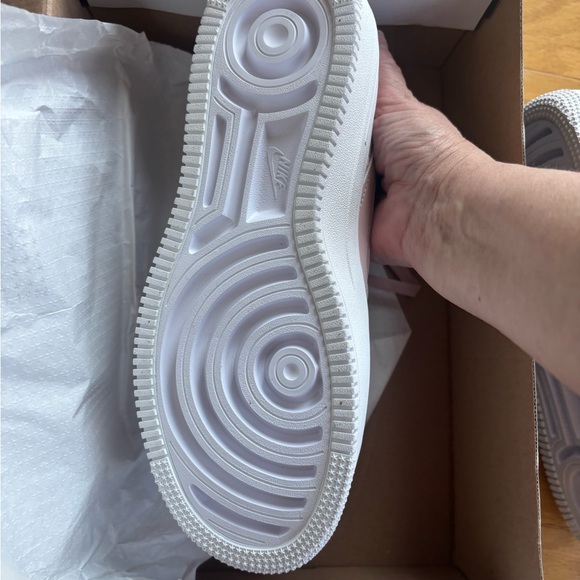 New women’s Baby Pink Nike Air Force 1 platform sneakers Size 9 - Picture 8 of 10